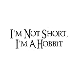 I'm Not Short I'm A Hobbit Decal Vinyl Sticker Auto Car Truck Wall Laptop | Carbon Fiber | 5.5' x 2'