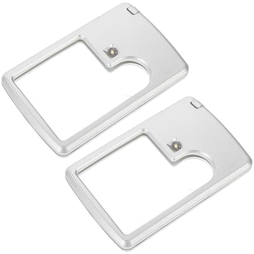 HOMSFOU 2pezzi d Ingrandimento Tascabile Luce Ingrandimento Per Lettura Strumento Lettura Portatile d Per Pagine Ausilio Alla Per Anziani