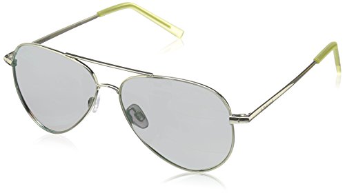 Polaroid Sunglasses Kids' PLD 8015/N Aviator Sunglasses, Gold/Gray Silver Mirror Polarized, 52 mm