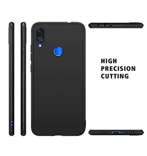 Image of Mobile Back Cover Case for Xiaomi Redmi Note 7 Pro (Silicone Case|CameraProtection|Black SC1510)