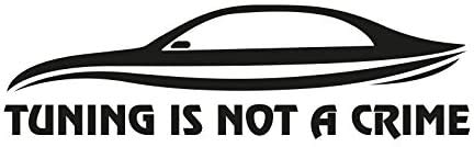 ISEE 360® Tuning is Not A Crime Decal Vinyl Car Sticker for Cars Bikes Trucks Vans Windows Sides Hood Bumper L X H 20 cm X 10 cm