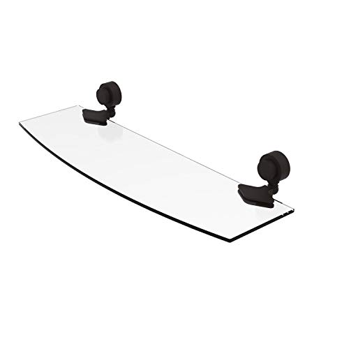 Allied Brass 433/18 Venus Collection 18 Inch Glass Shelf, Oil Rubbed Bronze #TOP24
