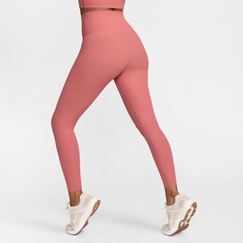 Nike Zenvy Rib HF1443-634 Canyon Pink/Black Women's Gentle-Support High-Waisted 7/8 Leggings Small3