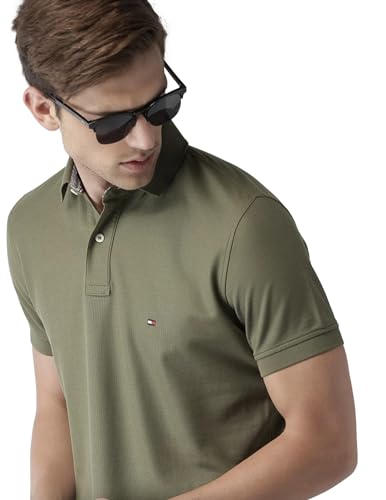 Image of Tommy Hilfiger Men's Short Sleeve Cotton Pique Polo Shirt in Regular Fit 2024 Collection