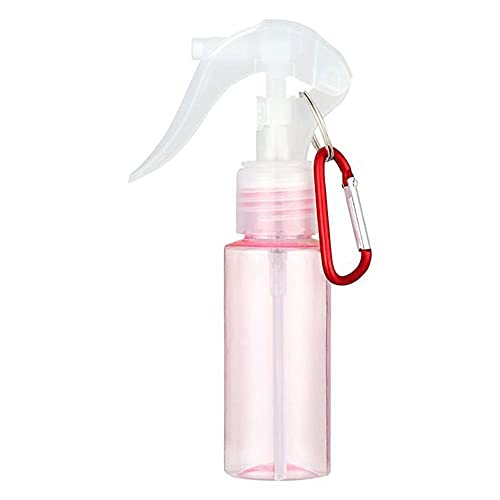 GUODUN Perfume Atomizador Mosquetón Gancho Gatillo Vaporizadores Botellas de Spray Recargables con Llavero(Pink)