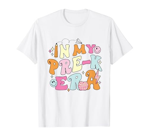 In My Pre-K Era Retro Back to School Groovy T-Shirt