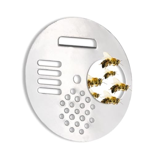 Beehive Entrance Reducer 50pcs Bee Hive Door Gate Beekeeping Box Door Cage Round Hive Hole Entrance...