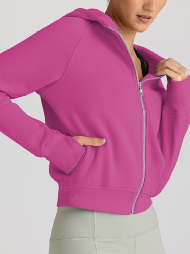 Image of Trendy Queen Womens Zip Up Hoodies Cropped Jackets Fall Clothes 2026