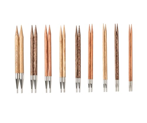 Image of Knit Picks Claudette Wood Interchangeable Knitting Needles Set with Case | 9 sizes of 4.75 inch long knitting needles, sizes 4-11, includes cables, stitch markers, and endcaps.
