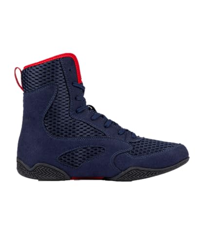 image for Venum Contender Boxing Shoes - Navy Blue/Red, 10 Women/8.5 Men