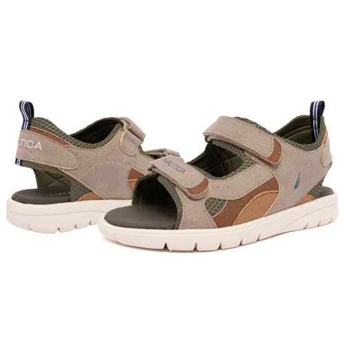 Image of Nautica Toddler Boys Sport Sandals - Lightweight Athletic Open-Toe Summer Shoes with Dual Adjustable Hook and Loop Straps for Outdoor Play, Beach, and Water
