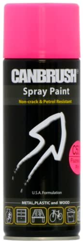 Canbrush Spray Paint for Metal Plastic and Wood (C53** Fluorescent Pink)