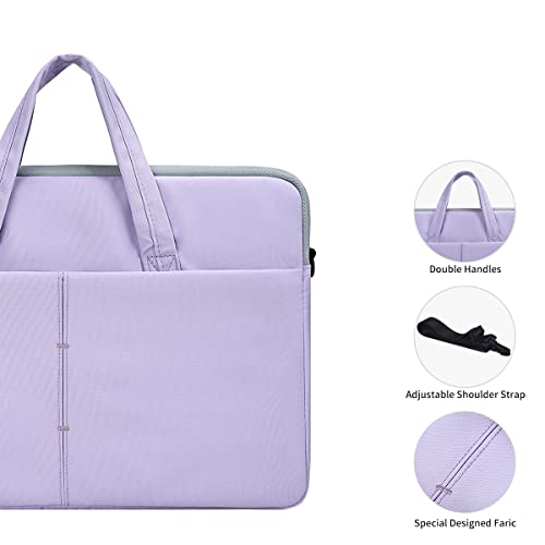 13.3 14 Inch Laptop Shoulder Bag Sleeve Case for Dell Latitude 14/ Inspiron 14 5410, 13.5-14.4 Surface Laptop Studio 6/5/4, HP Lenovo Acer ASUS Chromebook 14/ Stream 14/ IdeaPad/Swift 3,Purple
