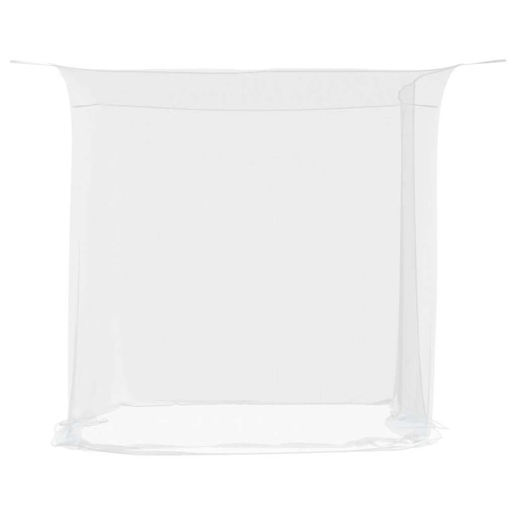 Moskitonetz zum Aufhängen aus Polyester weiß 220 x 120 x 150 cm, 156 Mesh, für Bett, Mückenschutz für Reise, Camping, Balkon und Terrasse