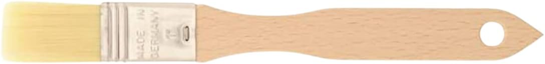 teemando® 2 x Household Flat Brushes, 20 cm, 1 Inch Wide Pastry Brush with Natural Bristles
