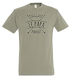 Boutique KKO - T-Shirt Humoristique Voil  Quoi Ressemble Le Papa Parfait - 100% Coton - T-Shirt Oeko-Tex, Imprim en France - Coupe Droite - Kaki - L