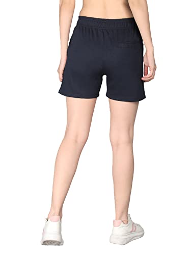 Image of CHKOKKO Women's Regular Cotton Regular Fit Plain Shorts for Women