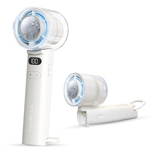 シシベラ ハンディファン 冷却プレート ハンディ扇風機 5段階風力調節...