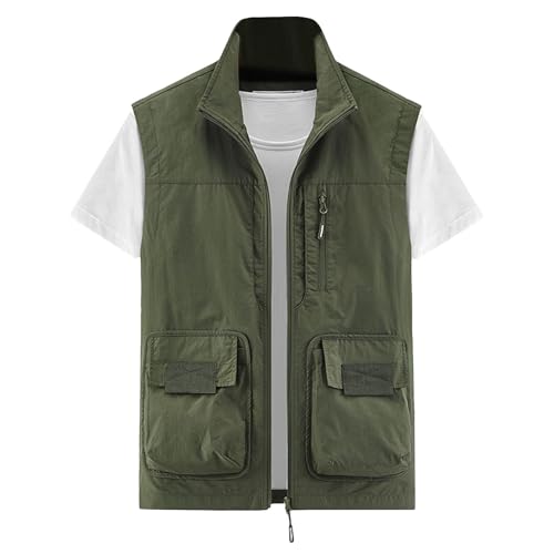 Gilet de pêche et randonnée veste cargo décontractée pour homme