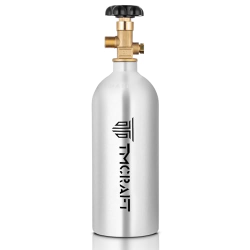 TMCRAFT 2.5lb CO2 Tank, High Strength Aluminum Alloy Cylinder with CGA-320 Valve, DOT Approved...