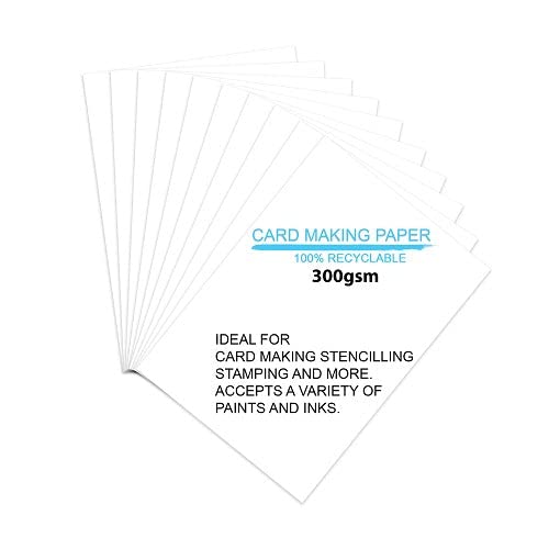 Image of Little Birdie Card Making Paper 300 GSM A4 Size, 10 Sheets | Durable Paper for Card Making, Stenciling, Stamping, Die Cutting, and Mixed Media Crafts