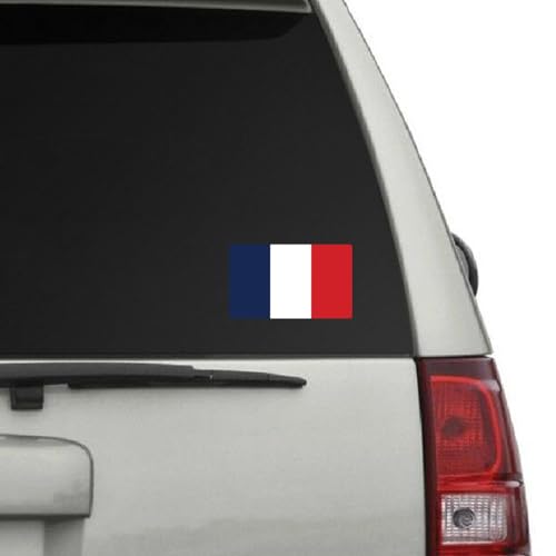Image of World Country Flag Decal Stickers - Two Pack - for Cars Windows Bumpers Laptops Tablets Tumblers Cups Walls (France)