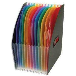 Viquel - Trieur extensible de bureau A4 RAINBOW CLASS - Organisateur de document CORNER BOX - 12 compartiments - 2 poignées de transport