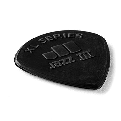 JIM DUNLOP Nylon Jazz III XL, preto, pacote com 6/jogador