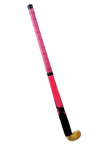 Image of Heavy-Duty Solid Wooden Hockey Stick - 36 inch Weighted Practice & Self Defense Bat for Sport