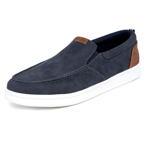 Image of Nautica Men's Slip-On Loafers Casual Moc Toe Sneakers Boat Shoes Slipper for Men - Lightweight & Comfortable - Derwin