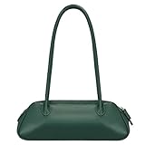 LLYLIU Bolsa de ombro feminina de couro vegano com zíper bolsas pequenas, Verde, 13.38 x 3.14 x 5.11 inches