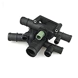  Epigenetic Kühlmittel-Thermostat mit Gehäuse + Sensor kompatibel mit VW Golf IV V Polo Bora Audi A3 Skoda Octavia Mazda Sitz Cordoba 1.6 06A121111