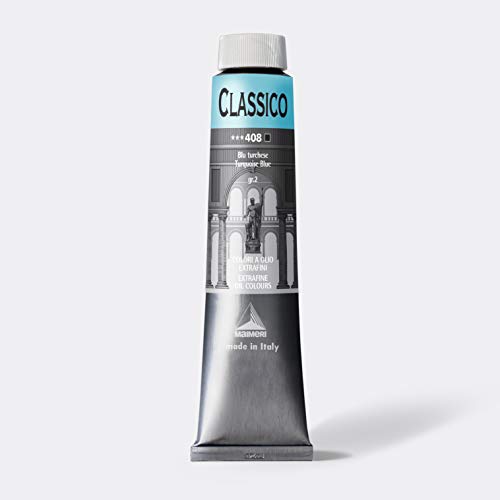 Maimeri CLASSICO 200 ml, Extra feine Künstlerölfarbe, Farbton Türkisblau