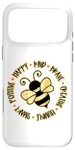 Bee Happy Kind Brave Humble Smart Positive }nio` X}zP[X iPhone 17 Pro Max p