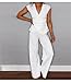 Women's Fashion Commuter Two Piece Set Sexy V-Neck Sleeveless Vest Tops and Long Pant Suits 02 Black L