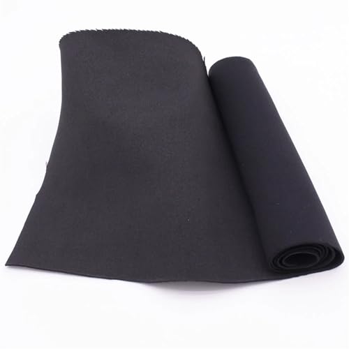 SRYSHKR Neopren Stoff wasserdicht 1 mm Neopren-Gewebe, einzelne Polyester-Verbundstoffe for Reparatur-Tauchschutz(15cm x 45cm)