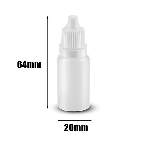 Twdrer 80Pcs 10Ml Empty Plastic Squeezable Eye Liquid Dropper Bottles With Caps,Refillable Ldpe Plugs Essential Oil Bottle Container #TOP1