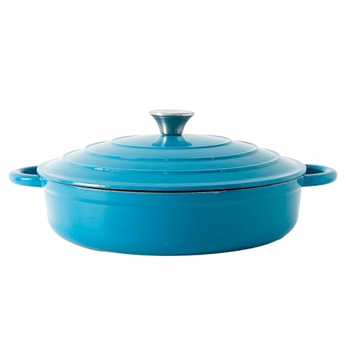 Image of UMAI Blue Enameled Cast Iron Dutch Oven | 3.4L Biryani Handi | Gas & Induction Compatible | Non Stick | Rust Proof