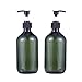 Yokam Glasseifenspender Flasche mit Pumpe, Flüssighandglasspender, 2 Teile leer Shampoo Flaschen Seifenspender Lotion Pumpenflaschen Behälter 500 ml (grün) (Color : Green)