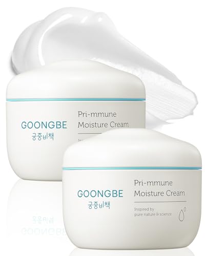 GOONGBE Pri-mmune Moisture Cream - Korean Baby Body Cream with Shea Butter - Hypoallergenic Gentle Daily Moisturizer for Dry Skin - Fast Absorbing, Naturally Derived Non-Sticky Cream, 6.1oz. 2 Pack