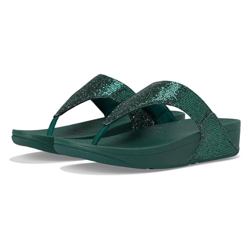 Image of FitFlop Lulu Multi-Tonal Glitter Toe-Post Sandals