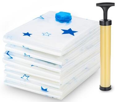 MOUNCHAIN Space Saver Bags, Vacuum Storage Bags for Clothes,Space Saver Sealer Compression Bags,Mattress, Blanket, Duvets, Pillows, Comforters, Quilt, Travel, Large 100 x 80 cm, 6 PK