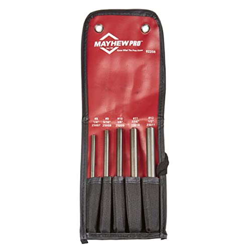 Image of Mayhew Tools 62256 5 Pc Large Size Pilot Punch Kit