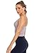 HeyNuts Longline Zeal Sports Bras for Women, Medium Impact Wirefree Yoga Bras Padded Workout Tank Tops Crisscross Back Crop Tops Violet Verbena XL