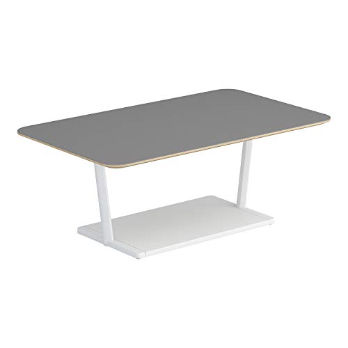 【メーカー配送・設置・組立】コクヨ ミーティングテーブル リージョン LT-RG127LSAAF32 角形 T字脚 ローテーブル 幅120×奥行75×高さ45.4cm リノリウム天板 アッシュ/脚ホワイト