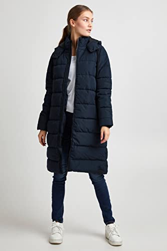 OXMO Soliana Damen Steppmantel Wintermantel Winterjacke gefüttert, Größe:M, Farbe:Total Eclipse (194010)