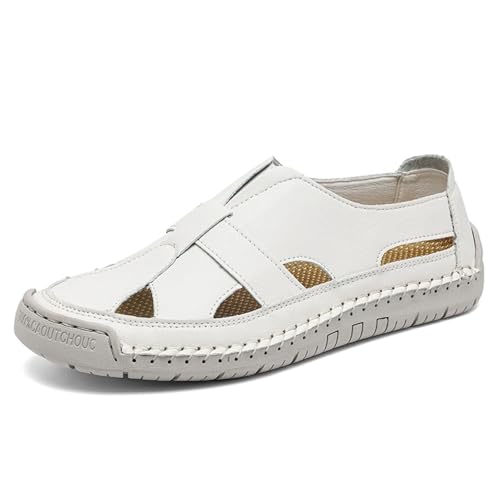 Sandalias de piel para playa y paseos de verano con diseño trenzado y suela ligera