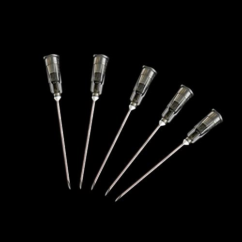 Image of 100 Pack 22Ga 1 Inch Sterile Disposable Injection Needle with Cap for Scientific and Industrial Dispensing Needl Accessories (22Ga)