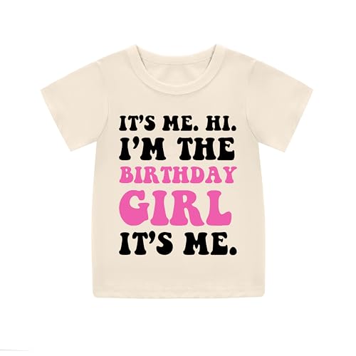 Birthday Girl Shirt Girls 1st-14th Birthday Outfit Teen Toddler Baby Cute Short Sleeve T-Shirt