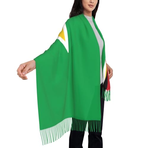 Cute Guyana Flag Scarf Shawls For Women Winter Warm Fashion Scarves Large Guyanese Patriotic Shawls and Wraps